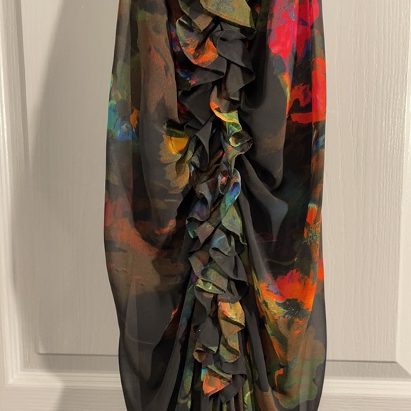 H&M Sweetheart cut, floral print, strapless dress - Picture 5 of 9